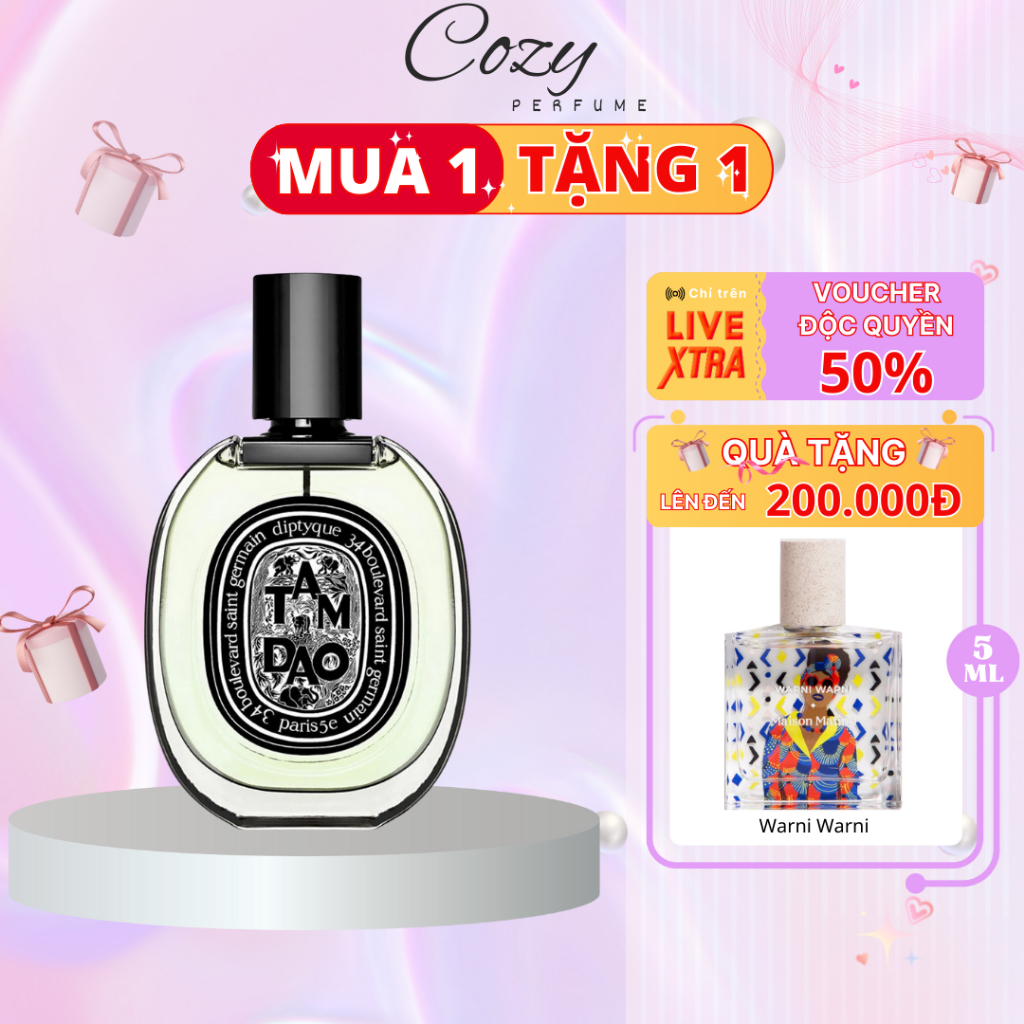 Nước hoa unisex Diptyque Tam Dao EDP Chiết 5ml/10ml Hương thơm Sang trọng, Ấm áp - Cozy Perfume