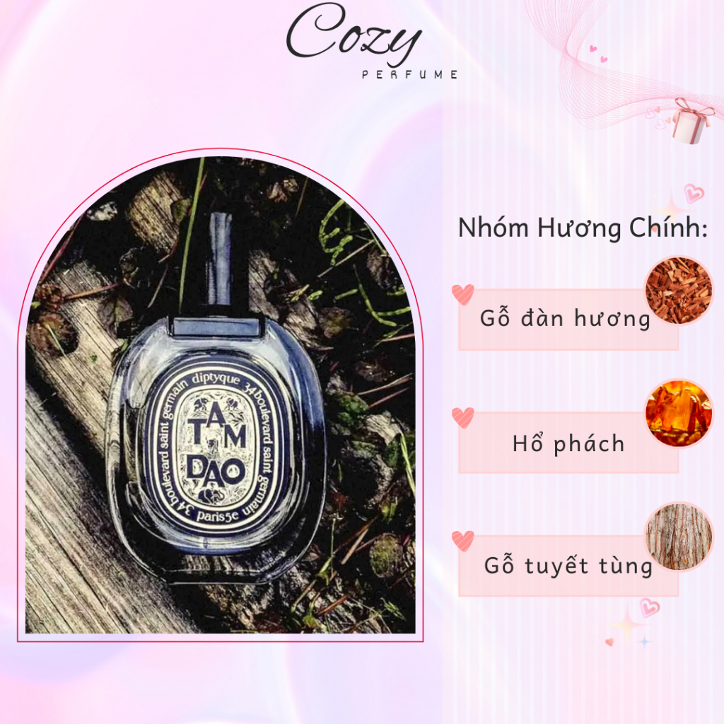 Nước hoa unisex Diptyque Tam Dao EDP Chiết 5ml/10ml Hương thơm Sang trọng, Ấm áp - Cozy Perfume