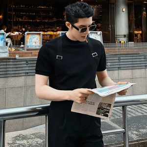 Áo thun Nam LINE PAD Cổ Tròn MENSWEAR - Cotton 250MSG, Regular Fit, Tôn Vai, Hack Dáng- SHINGHAI