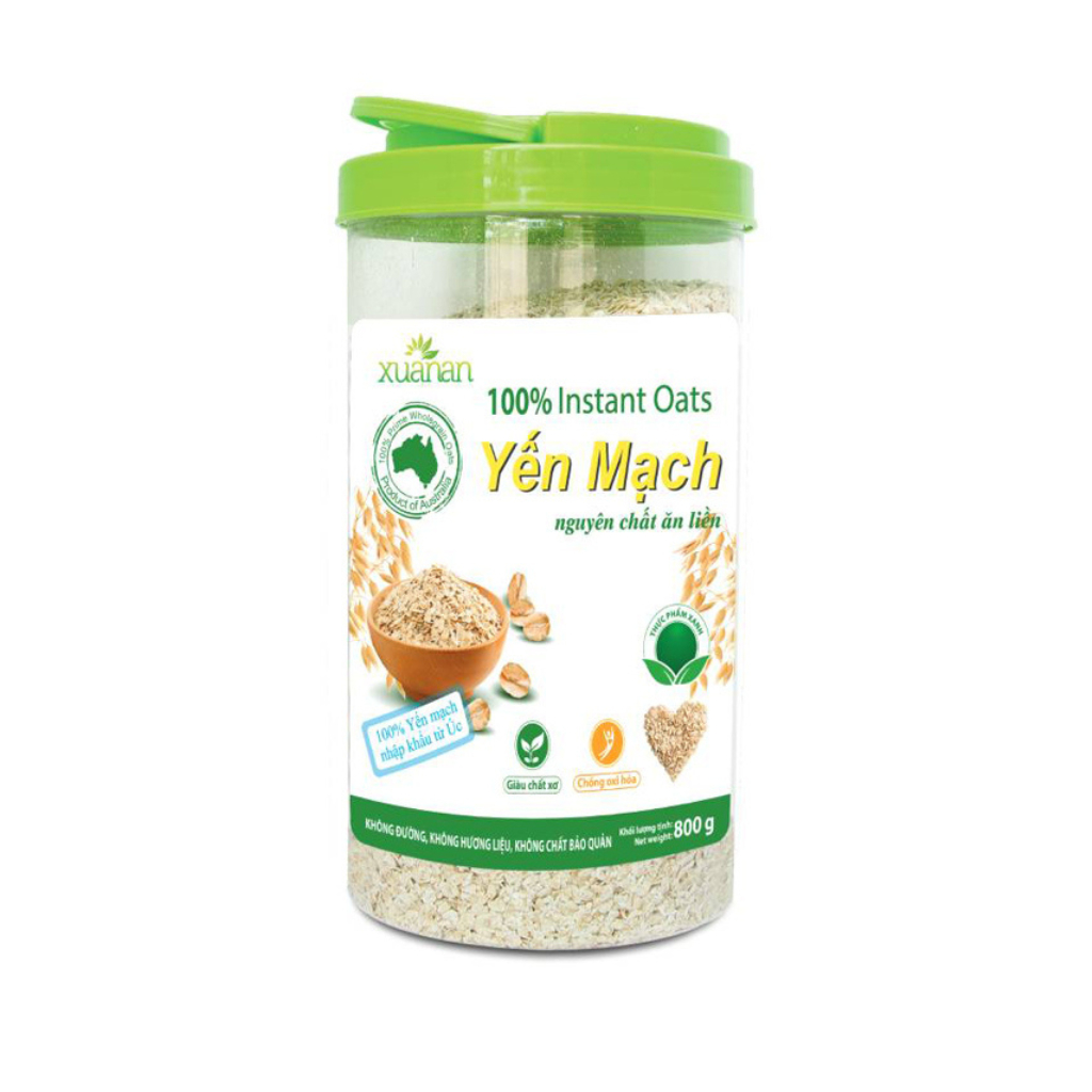 Yến Mạch Nguyên Chất Ăn Liền Xuân An [ko đường] Hộp 800G