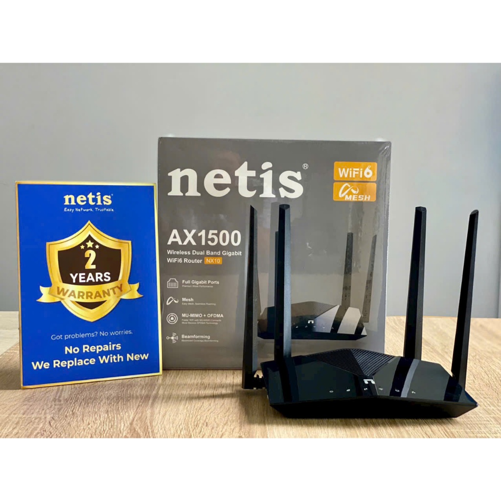 Router wifi 6 Bộ Phát Wifi 6 Băng Tần Kép AX1500 Mbps NETIS Model NX10 ...