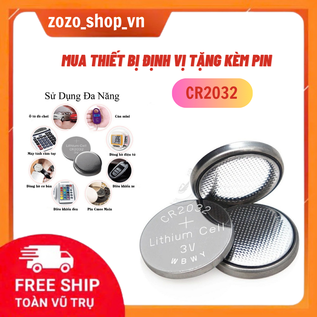 Thiết bị định vị sẽ được tặng kèm pin cúc CR2032 đa năng | Shopee Việt Nam