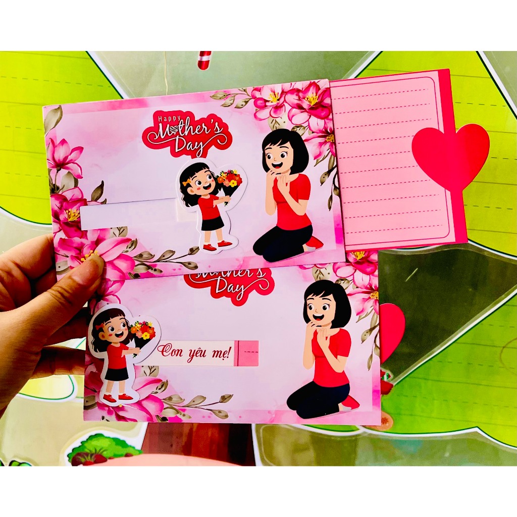 THIỆP KÉO CHÚC MỪNG NGÀY CỦA MẸ 8/3, 20/10 mẫu bé trai bé gái