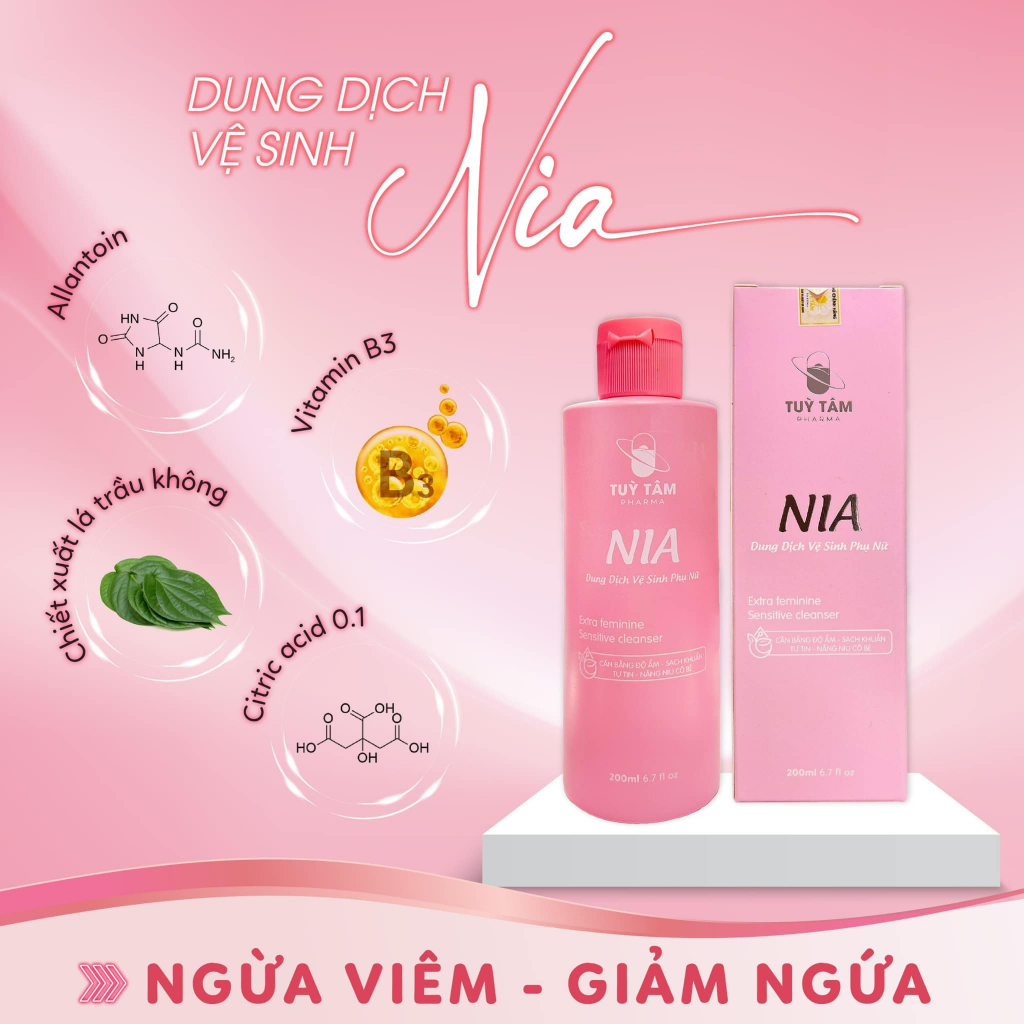 Dung dịch vệ sinh phụ nữ NIA chính hãng 200ml