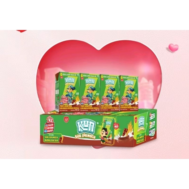 Thùng Sữa Kun Lúa Mạch Có Thạch 170ml (48 Hộp/Thùng) | Shopee Việt Nam