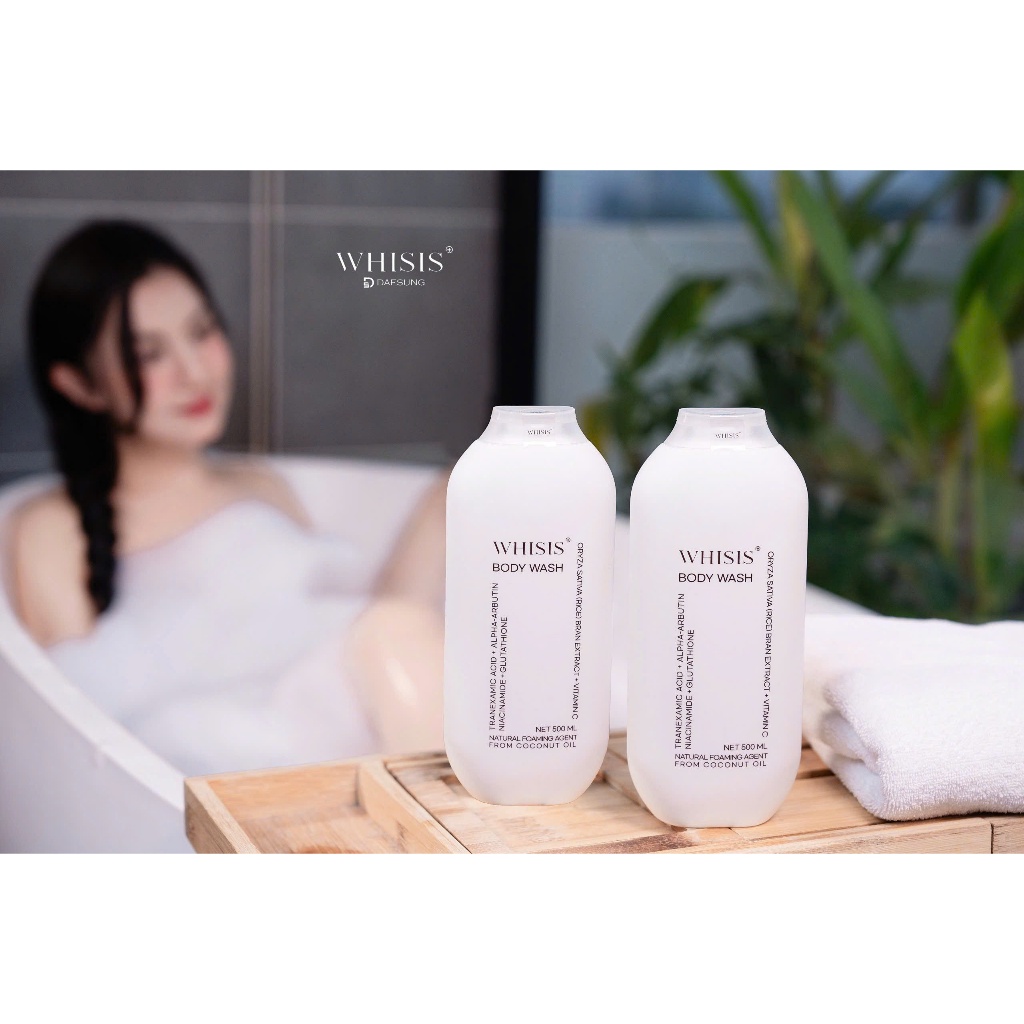 Ảnh Sữa Tắm Trắng Da Men Gạo WHISIS BODY WASH dung tích 500ml tạo bọt từ dầu dừa 2