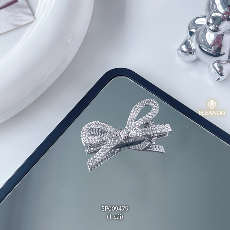 Kẹp tóc nữ Eleanor Accessories thiết kế hình nơ đính đá kẹp tóc mái lấp lánh phụ kiện tóc 9479