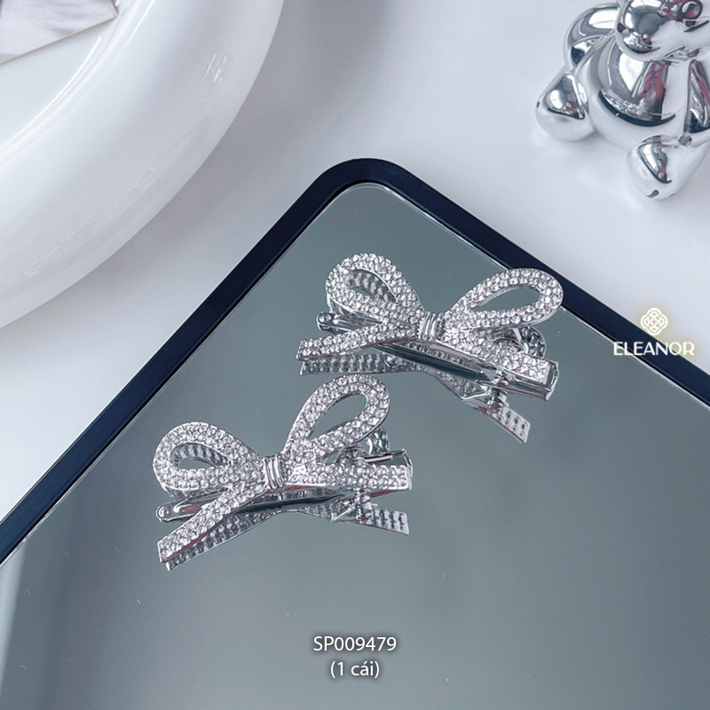 Kẹp tóc nữ Eleanor Accessories thiết kế hình nơ đính đá kẹp tóc mái lấp lánh phụ kiện tóc 9479