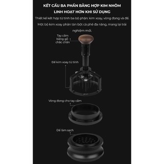 Feepie kim xoay tán đều bột Wood charm