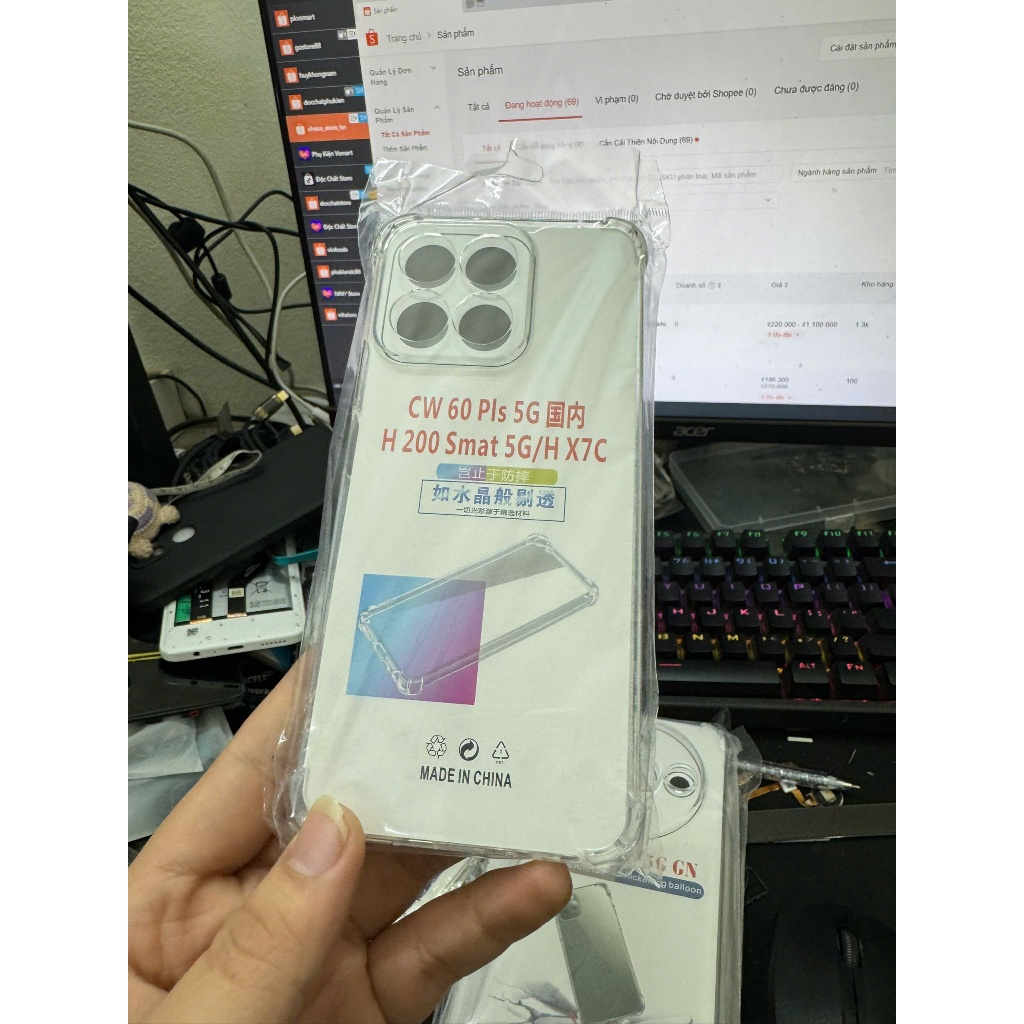 Ốp lưng Honor X8B 4G/ 200 5G/ X5 Plus/ X60 5G/ X7B/ X7C/ X9C loại chống sốc bảo vệ cam cao cấp