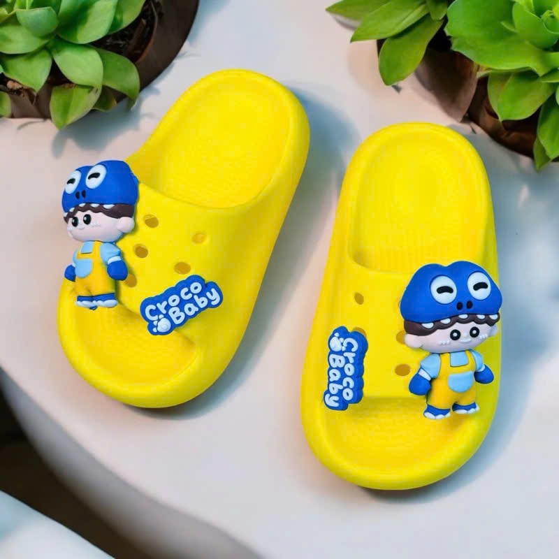 Dép bánh mì cho bé trai bé gái hoạt hình 3D nổi siêu đẹp croco baby