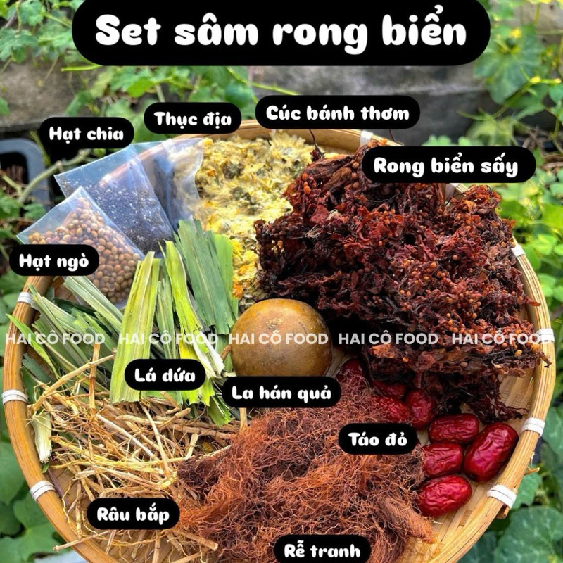 SET SÂM RONG BIỂN 10 VỊ LOẠI ĐẠI, set đủ vị nấu 8-10 lít nước, chuyên ...