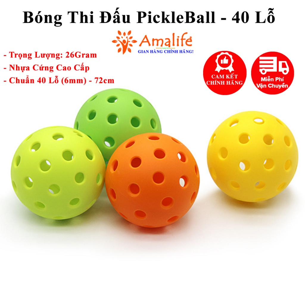 Đánh Giá Bóng Pickleball 40 Lỗ Amalife Chuẩn USAPA | Thi Đấu Ngoài Trời, Độ Bền Cao