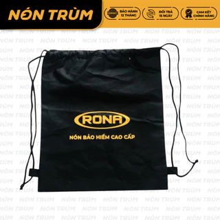 Túi vải không dệt RONA có dây rút thành balo đựng mũ bảo hiểm 3/4 và fullface