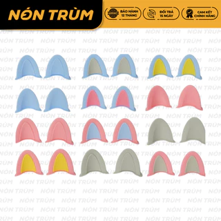 Tai mèo nhiều màu gắn mũ bảo hiểm Royal cute