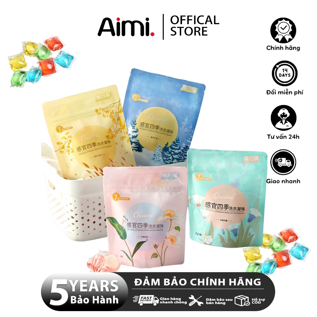 1 túi (10 hạt) Nước Giặt Thơm - Thay Thế Nước Giặt, Nước Làm Mềm Vải, Nước Giặt Tiện Lợi, Cao Cấp