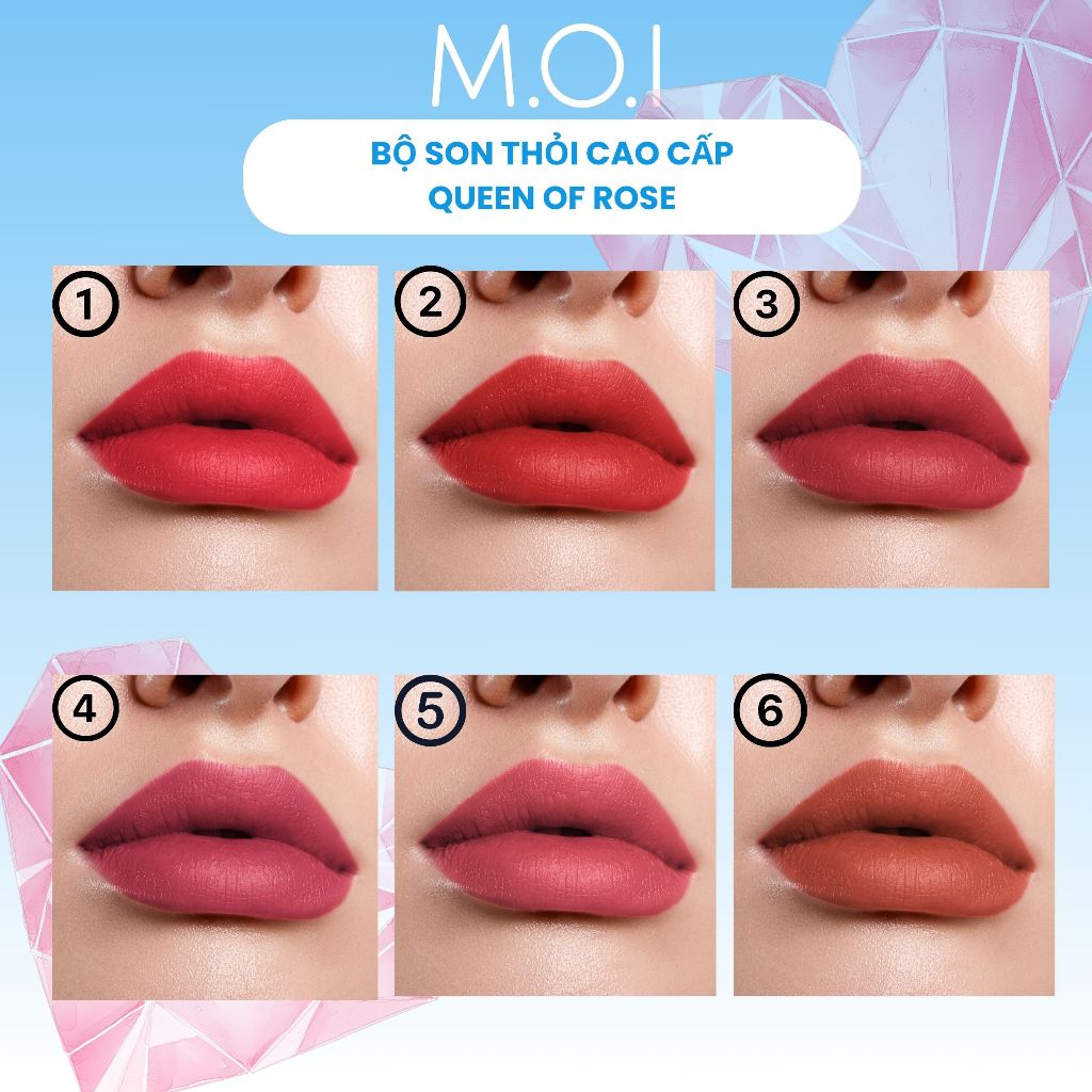 Ảnh Son lì QUEEN OF ROSE  MOI COSMETICS bản giưới hạn 3g 2