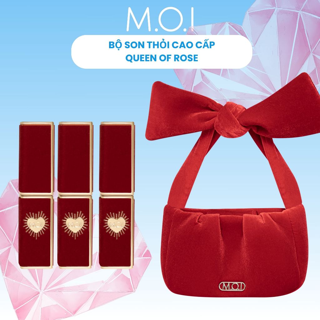 Ảnh Son lì QUEEN OF ROSE  MOI COSMETICS bản giưới hạn 3g 3