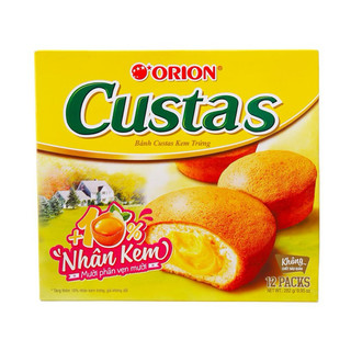 Bánh Custas nhân kem trứng orion (hộp 282g 12 cái)và hộp 141g 6 cái