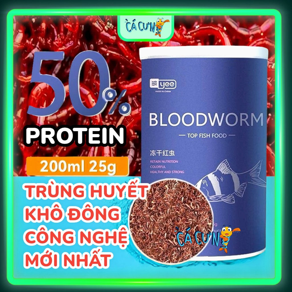 Trùng Huyết Sấy Khô YEE Blood Worm - Thức ăn cá bổ sung dinh dưỡng ...