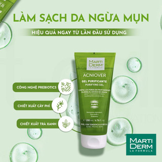 Gel Rửa Mặt Sạch Sâu Dành Riêng Cho Da Dầu Mụn MartiDerm Acniover Purifying Gel  200ml