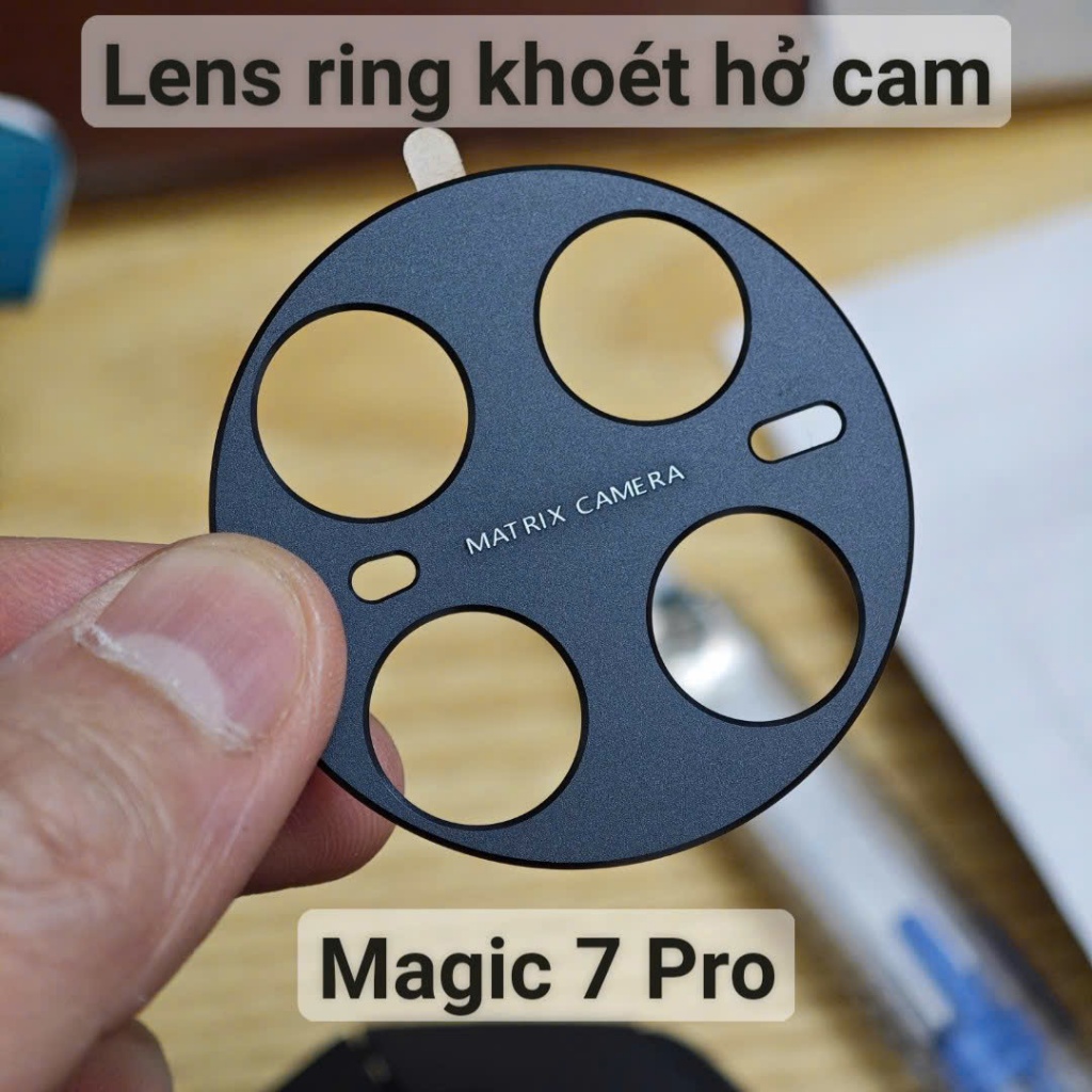 (Khoét lỗ cam) Lens ring hợp kim bảo vệ cụm camera Honor magic 7 pro ...