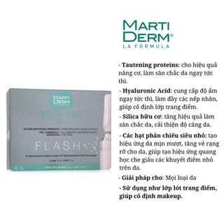 Ampoule Dưỡng Ẩm, Làm Sáng Da & Giảm Mệt Mỏi Tức Thì MartiDerm The Originals Flash