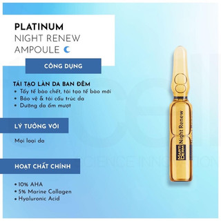 Ampoule Chống Lão Hoá & Tái Tạo Da Ban Đêm - MartiDerm Platinum Night Renew