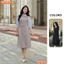 Đầm thiết kế BEMINE cổ sen dáng bút chì tay dài phối sọc phù hợp đi làm, đi dạo phố-MT9898