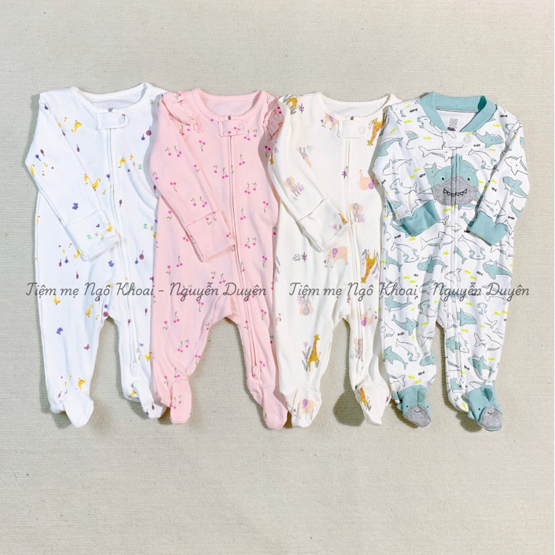 [MD189] 3-6m Body sleepsuit/ áo liền tất ngủ cho bé yêu xuất xịn