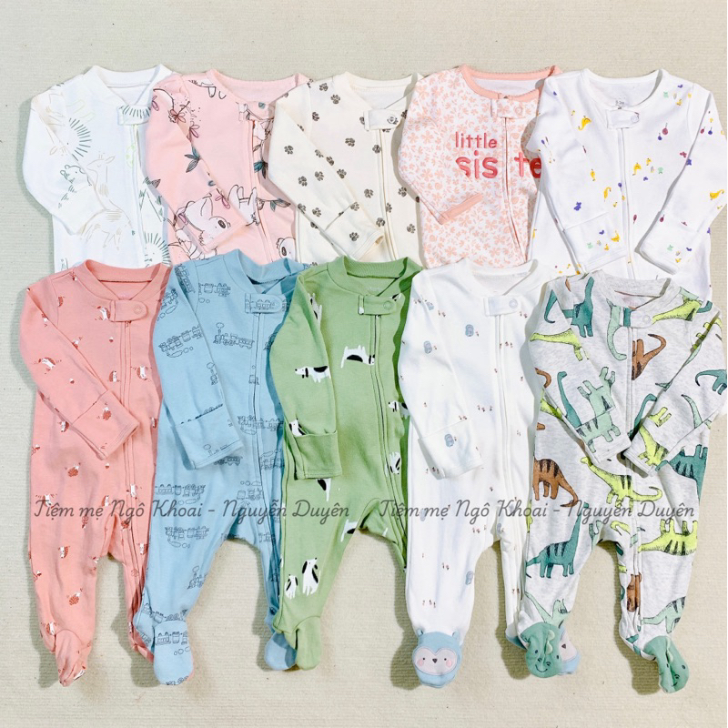 [MD189] 3-6m Body sleepsuit/ áo liền tất ngủ cho bé yêu xuất xịn