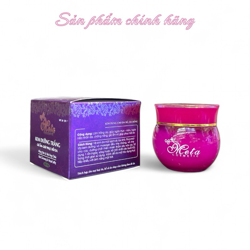 Kem Meta dưỡng trắng da giữ ẩm giúp phục hồi da 10gram