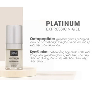 Gel Dưỡng Làm Đầy Rãnh, Giảm Nhăn Đuôi Mắt & Khóe Miệng - MartiDerm Platinum Expression Gel 15ml