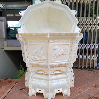 Khuôn đúc chậu bát giác 78, chân đôn, chất liệu nhựa ABS