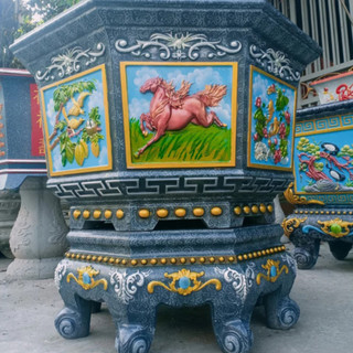 Khuôn đúc chậu bát giác 78, chân đôn, chất liệu nhựa ABS
