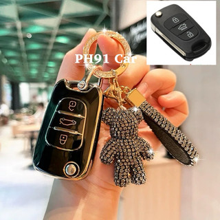(Chìa gập)Ốp chìa khóa  Morning Rio Picanto Sorento Sportage HUYNDAI i10 i20 i30 Accent Tusson Santafe Avante Elantra