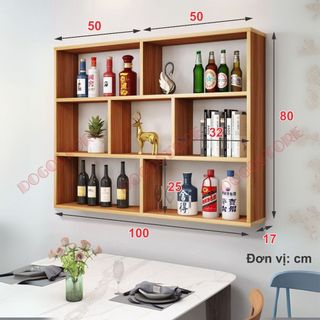 KỆ TREO TƯỜNG ĐỂ ĐỒ ĐA NĂNG, GIÁ SÁCH TREO TƯỜNG GỖ CÔNG NGHIỆP