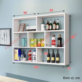 KỆ TREO TƯỜNG ĐỂ ĐỒ ĐA NĂNG, GIÁ SÁCH TREO TƯỜNG GỖ CÔNG NGHIỆP