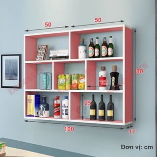 KỆ TREO TƯỜNG ĐỂ ĐỒ ĐA NĂNG, GIÁ SÁCH TREO TƯỜNG GỖ CÔNG NGHIỆP