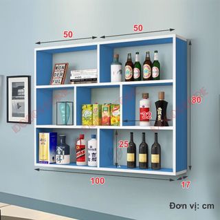 KỆ TREO TƯỜNG ĐỂ ĐỒ ĐA NĂNG, GIÁ SÁCH TREO TƯỜNG GỖ CÔNG NGHIỆP