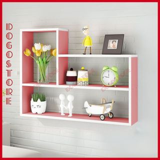 Kệ sách treo tường nhiều ngăn đa năng,Kệ gỗ gắn tường trang trí Gỗ MDF