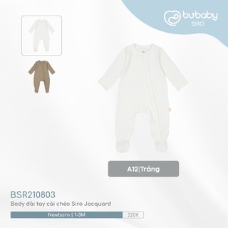 BSR210803 Body dài tay cài chéo Siro Jacquard