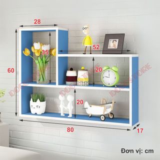 Kệ sách treo tường nhiều ngăn đa năng,Kệ gỗ gắn tường trang trí Gỗ MDF