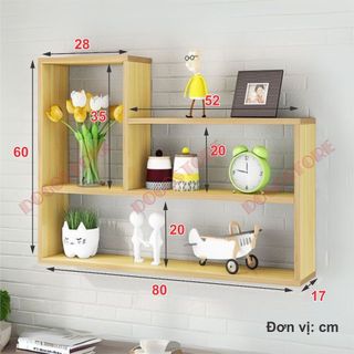 Kệ sách treo tường nhiều ngăn đa năng,Kệ gỗ gắn tường trang trí Gỗ MDF
