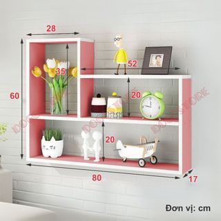 Kệ sách treo tường nhiều ngăn đa năng,Kệ gỗ gắn tường trang trí Gỗ MDF