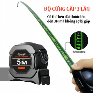 Thước dây Thước dây bằng thép carbon huỳnh quang Thước dây huỳnh quang tự khóa chống mài mòn
