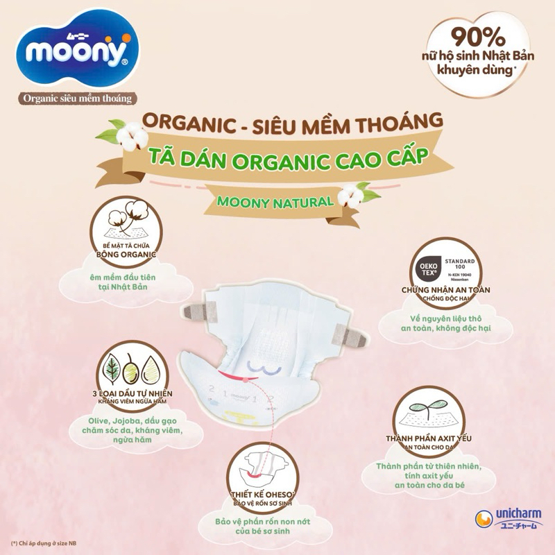 [Deal Độc Quyền T5] Tã Dán/Quần Moony Nhật Bản Siêu Mềm Mại, Thấm Hút Tốt, Chống Tràn Hiệu Quả Cho Bé Đủ Size