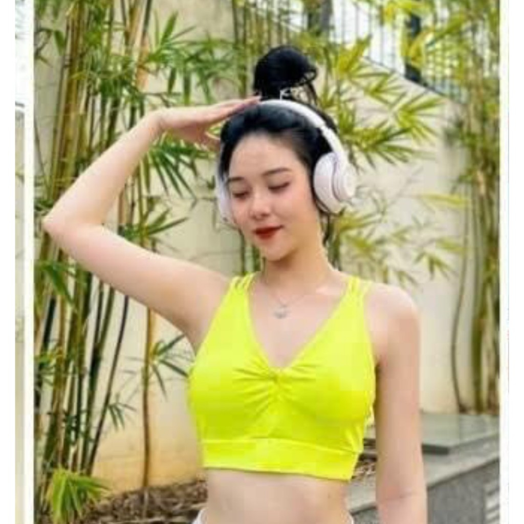 Áo thể thao nữ, áo tập gym ,yoga, erobic, zumba ,áo bra đan dây co dãn mịn mát,tặng mút