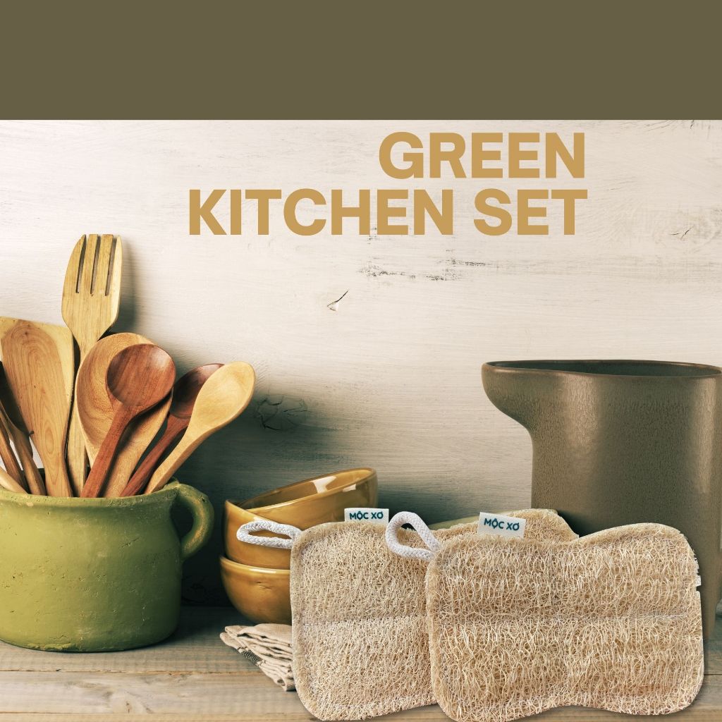 Miếng Rửa Chén Xơ Mướp Cỡ Lớn Hình Chữ Nhật - Miếng Chùi Nồi - Miếng Rửa Bát