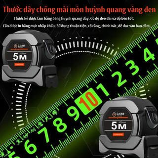 Thước dây Thước dây bằng thép carbon huỳnh quang Thước dây huỳnh quang tự khóa chống mài mòn